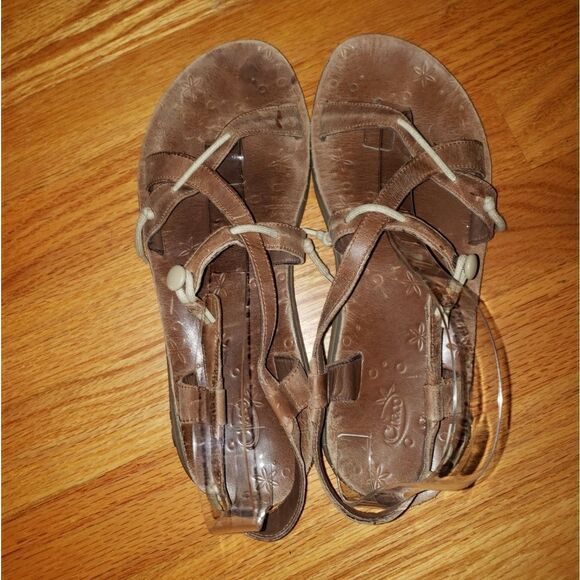 Chaco Brown Leather Gladiator Sandals - Picture 4 of 6